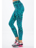 Mintfarbene Sportleggings mit Leopardenmuster H006 – Online-Shop – Boutique